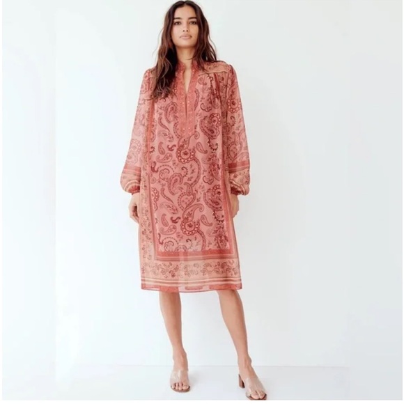 Aritzia Wilfred woman’s Solene Paisley tunic dress - Picture 1 of 16